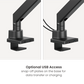 Heavy-duty Gas Spring Monitor Arm | TVB-124