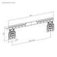 Wolff Mount TVB-142 tv wall mount – technical drawing