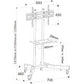 Wolff Mount TVB-44 tv floor stand – product view