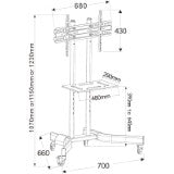 Wolff Mount TVB-44 tv floor stand – product view
